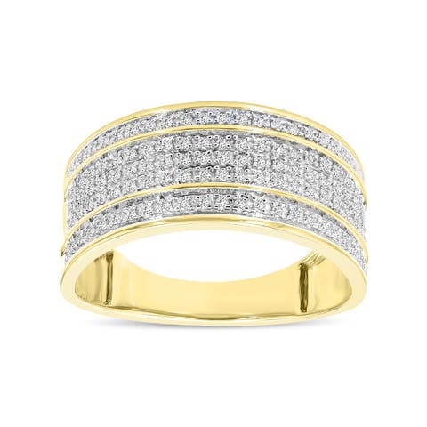 Elysium Unisex Diamond Band Ring in 10K Gold