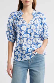 Rails Paris Floral Puff Sleeve Top
