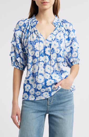 Rails Paris Floral Puff Sleeve Top
