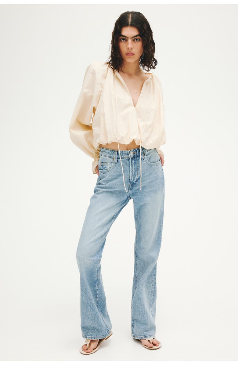 H&M Bootcut High Waist Jeans, Alternate, color, Light Denim Blue