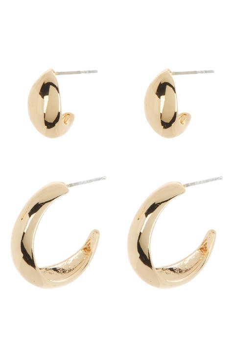 Chubby Hoop Earrings Set