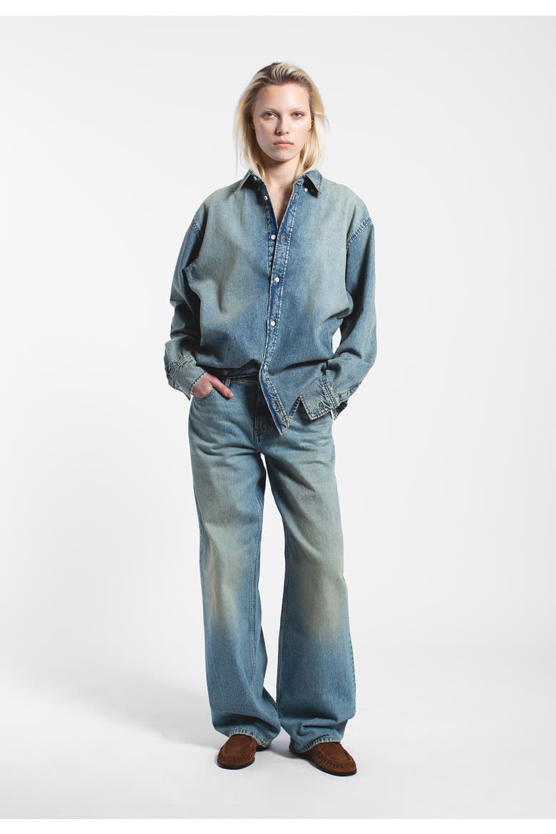 Hill Low Relaxed Jeans, Alternate, color, Stream Sky Aged