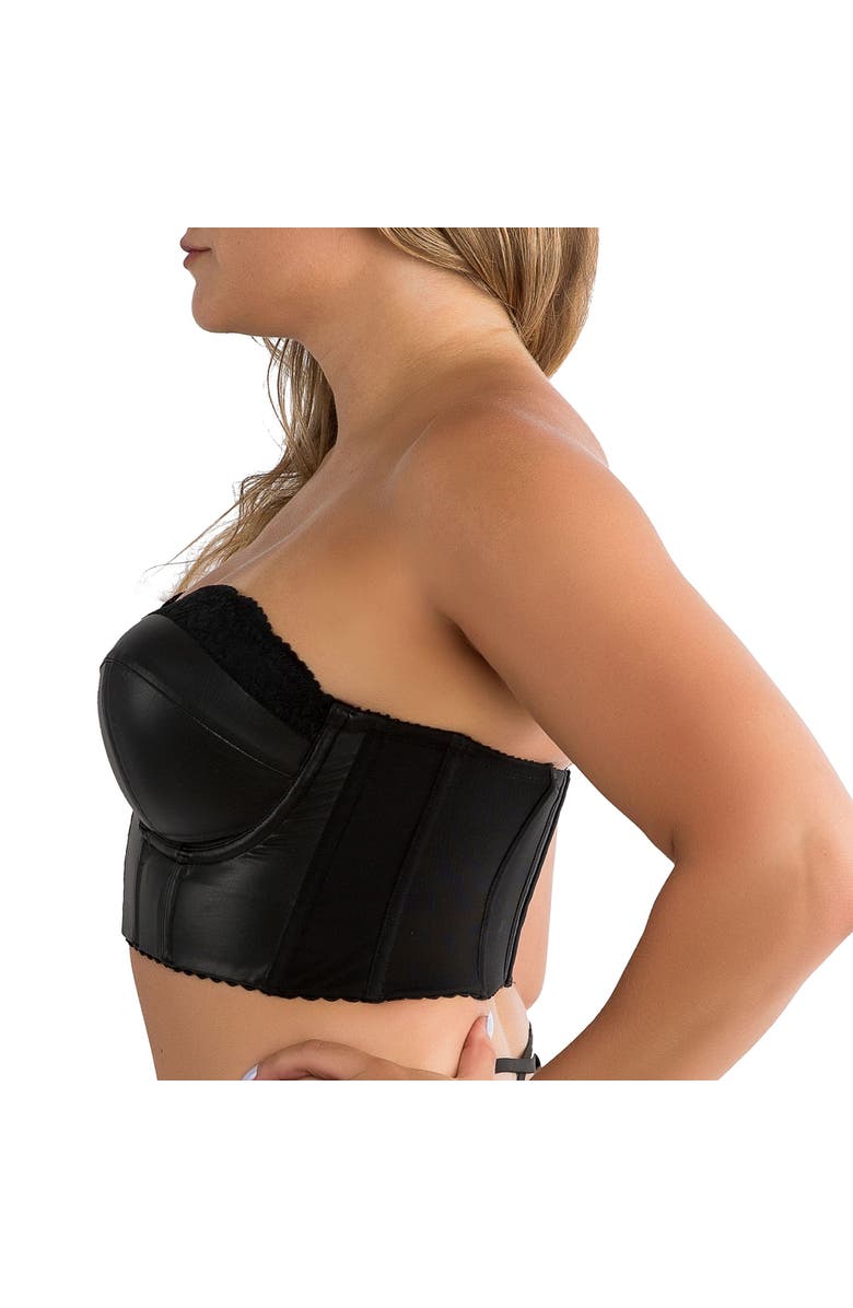 Parfait Stevie Longline Strapless Bustier, Alternate, color, Black