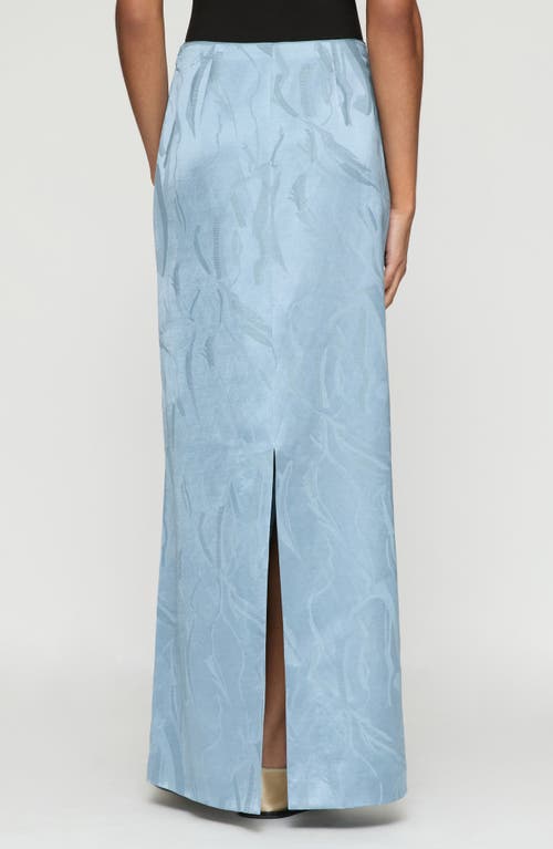 Lafayette 148 New York Jacquard A-line Maxi Skirt In Paper Blue