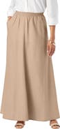 Jessica London Linen Maxi Skirt