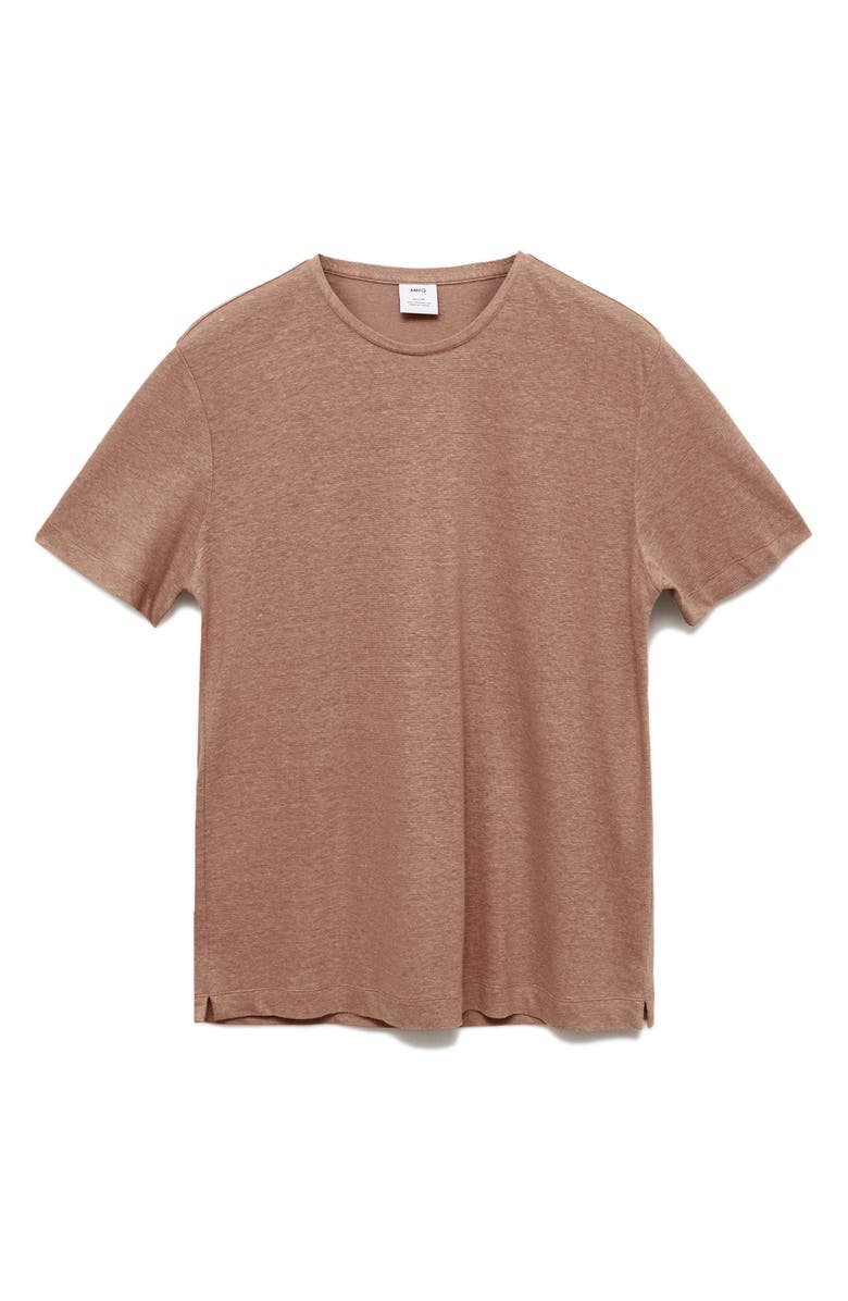 MANGO Regular Fit Linen & Cotton T-Shirt, Alternate, color, 