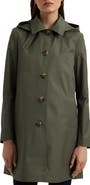 Lauren Ralph Lauren Balmacaan Hooded Raincoat