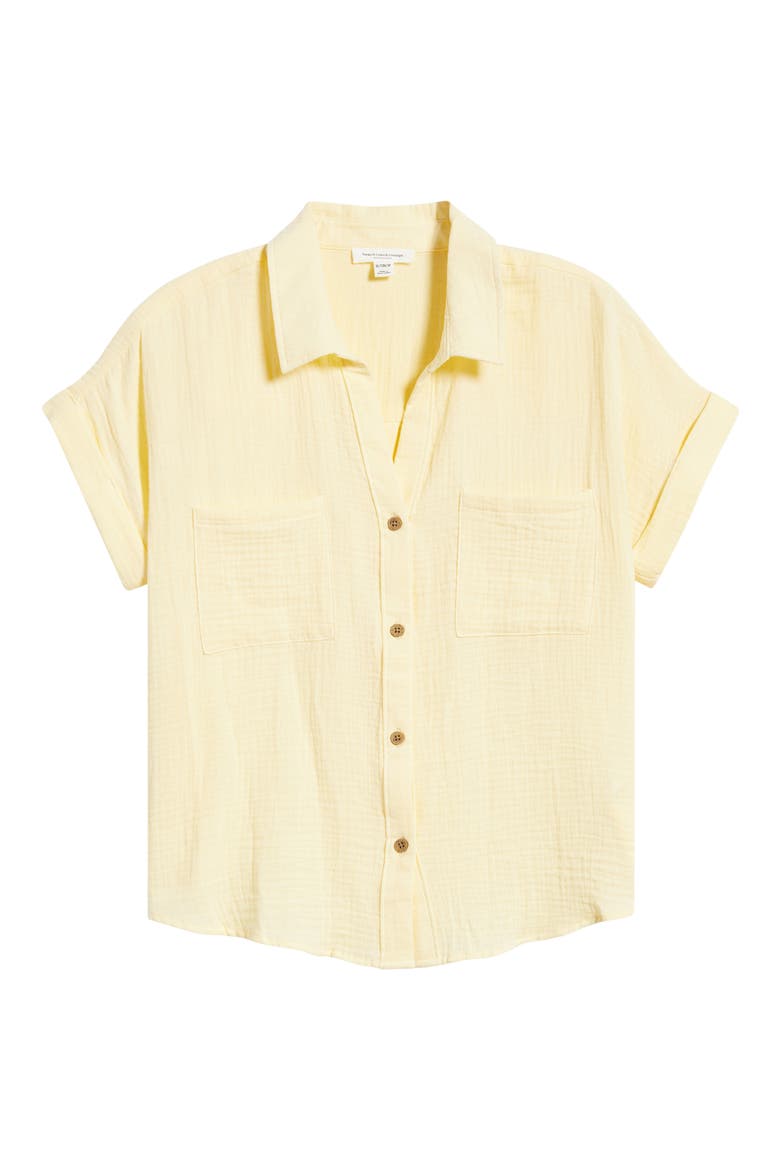 Chicago Gauze Shirt, Alternate, color, PALE BANANA