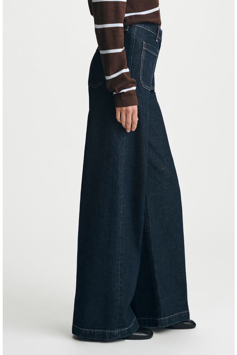 Christine Patch Pocket Wide Leg Jeans, Alternate, color, RINSE CLASSIC DENIM