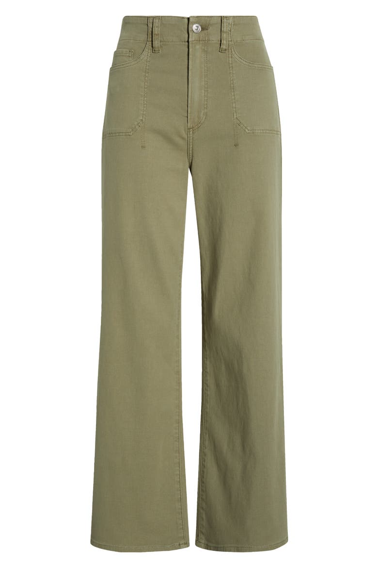 Anessa High Waist Wide Leg Utility Jeans, Alternate, color, VINTAGE OAK MOSS