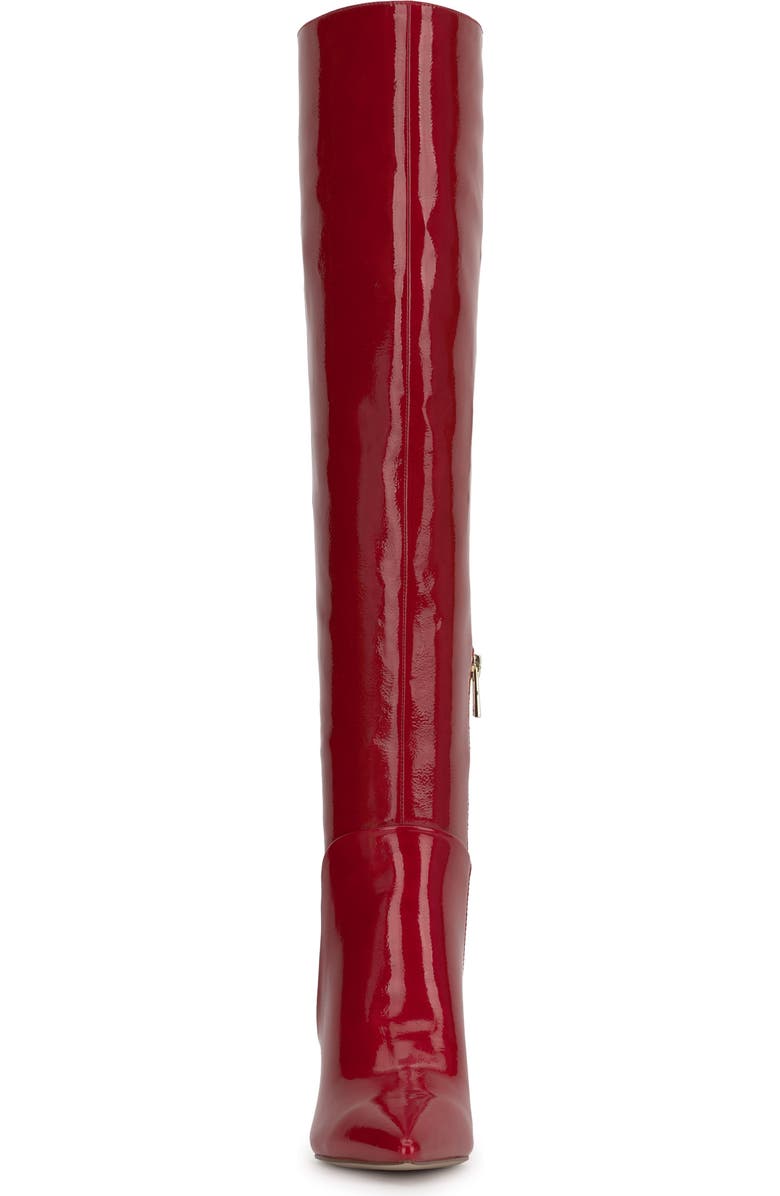 Jessica Simpson Earon Pointed Toe Over the Knee Boot, Alternate, color, Red Muse Patent