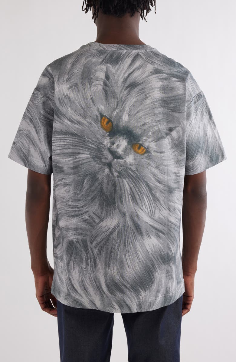 Givenchy Cat Print T-Shirt, Alternate, color, 