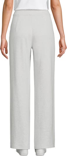 Knit High Rise Pleated Wide Leg Pants