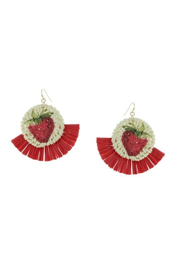 Olivia Welles Sandrea Strawberry Drop Earrings In Multi