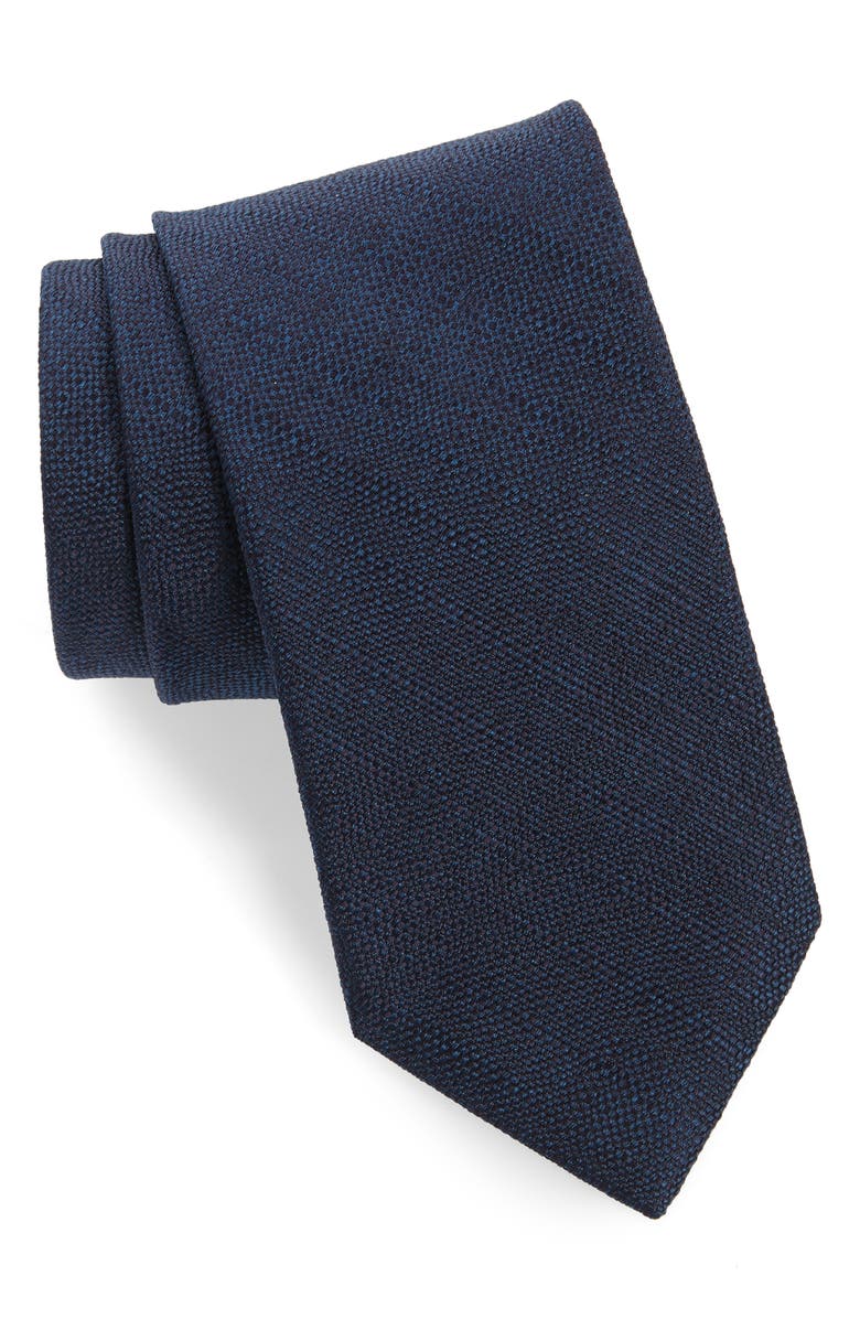 Brioni Solid Silk Tie, Main, color, 
