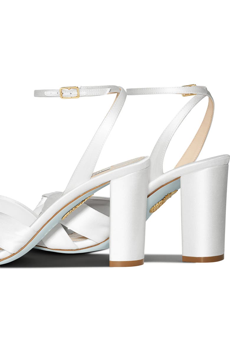 Aquazzura Nina Ankle Strap Sandal, Alternate, color, White