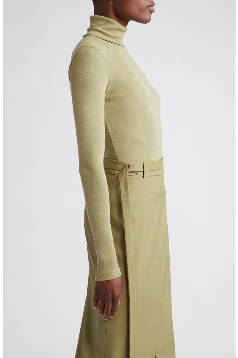 Turtleneck Merino Wool Top, Alternate, color, SAGE
