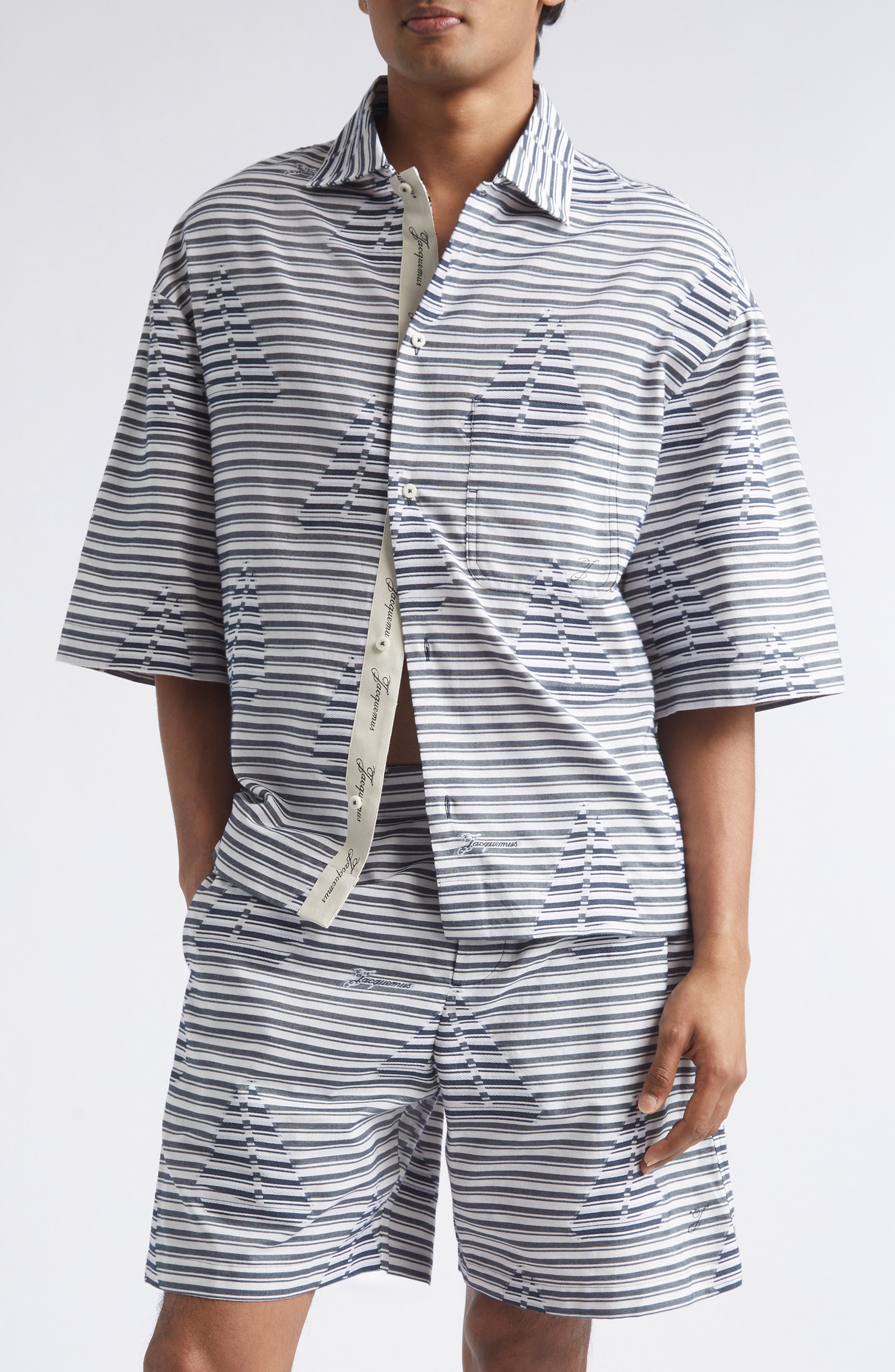 selected JACQUARD BOAT NAVY / WHITE