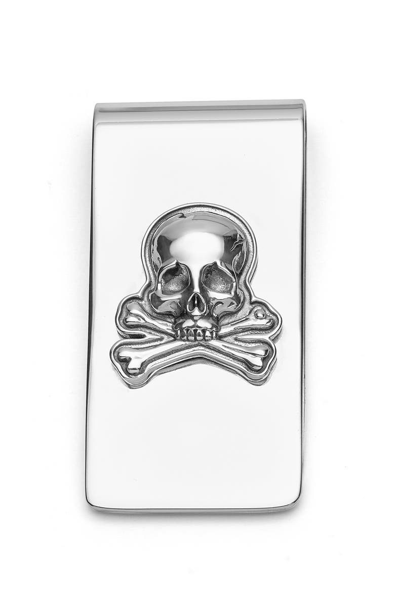 LAGOS Men's Anthem Krunch Money Clip, Alternate, color, Silver Skull