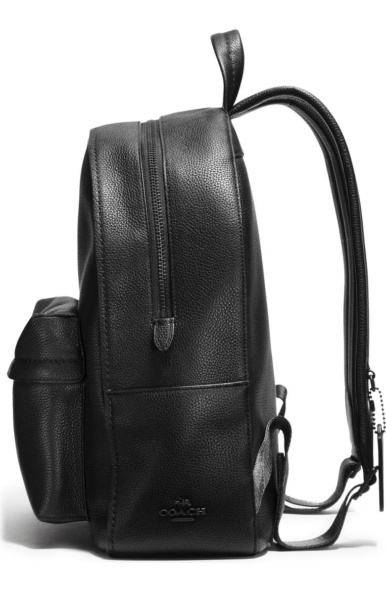 COACH Leather Backpack, Alternate, color,