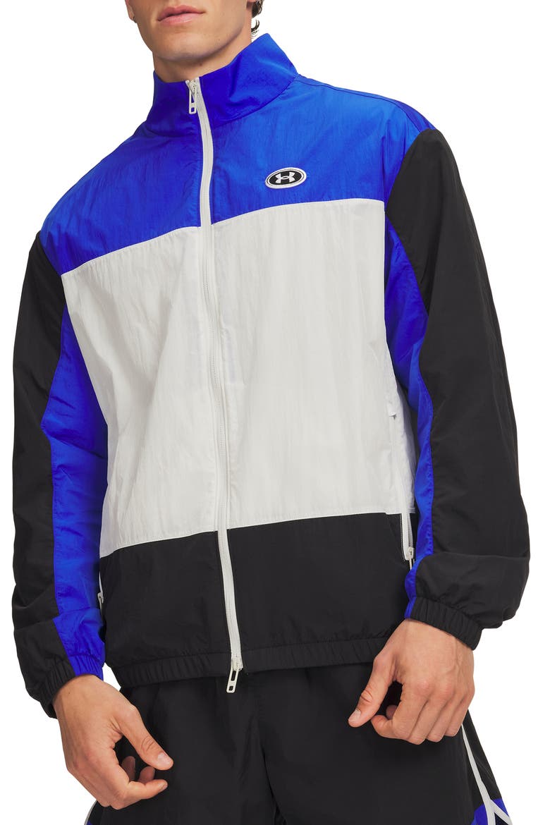 Icon Woven Track Jacket, Main, color, ULTIMATE BLACK/ TEAM ROYAL