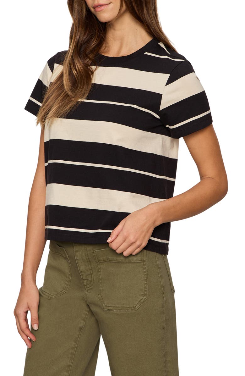 Sanctuary Timeless Stripe Organic Cotton T-Shirt, Alternate, color, Vanilla White