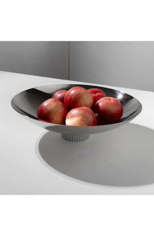 Anna New York Striations Fruit Bowl In Silver