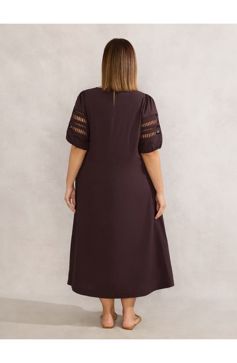 Live Unlimited Puff Sleeve Midaxi Dress, Alternate, color, Chocolate