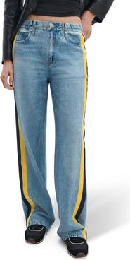 rag & bone rb Miramar Track Stripe Cotton Terry Sweatpant Jeans