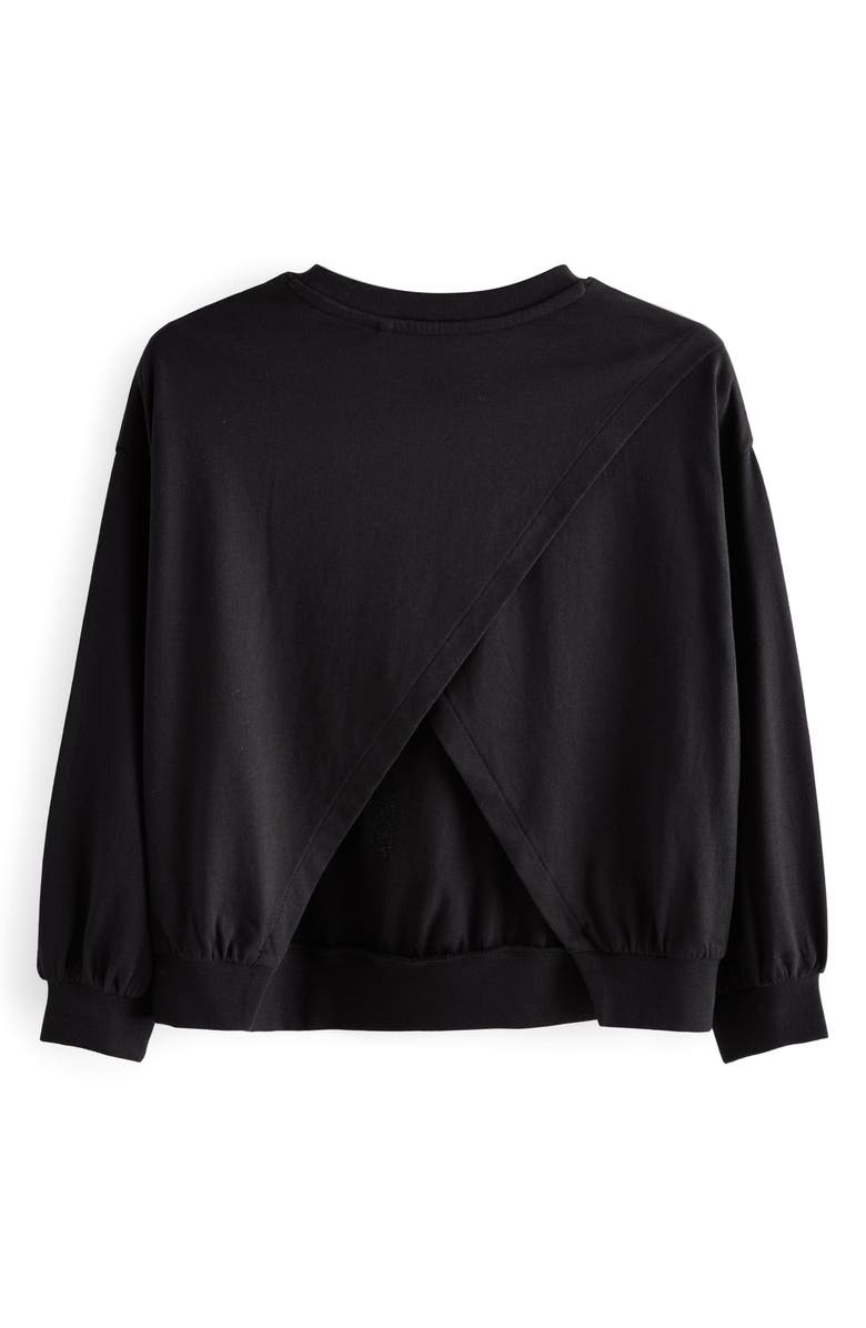 NEXT Kids' Sequin Bow Long Sleeve Cotton Graphic T-Shirt, Alternate, color, 