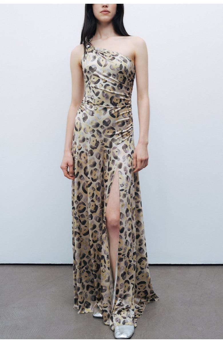 Nocturne One Shoulder Printed Maxi Dress, Main, color,