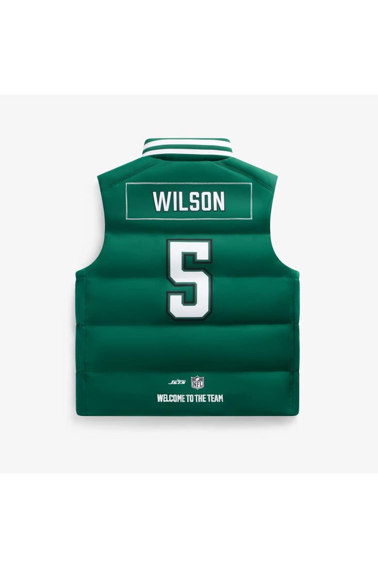 Unisex Garrett Wilson Green New York Jets Player Puffer Vest, Alternate, color, Green