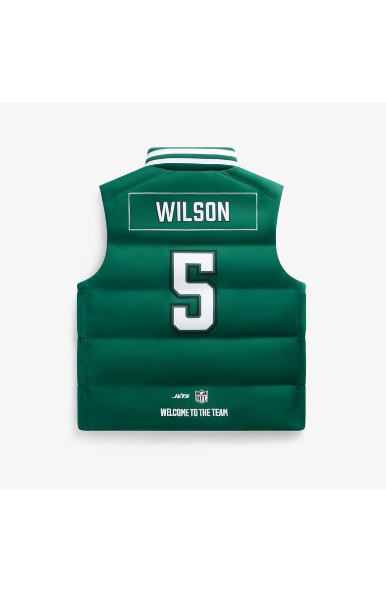 Off Season Unisex Garrett Wilson Green New York Jets Player Puffer Vest, Alternate, color, Green