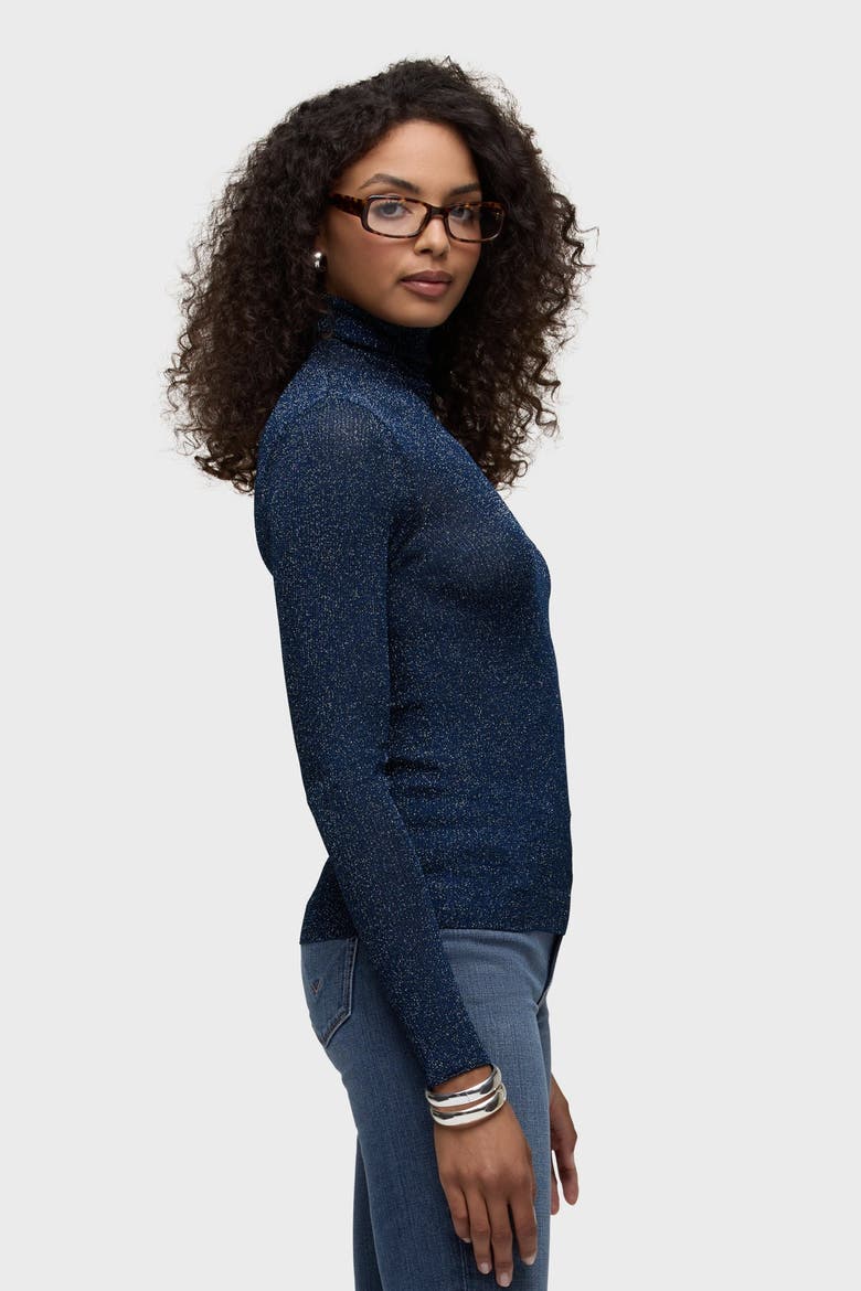 Tanya Turtleneck, Alternate, color, METALLIC NAVY