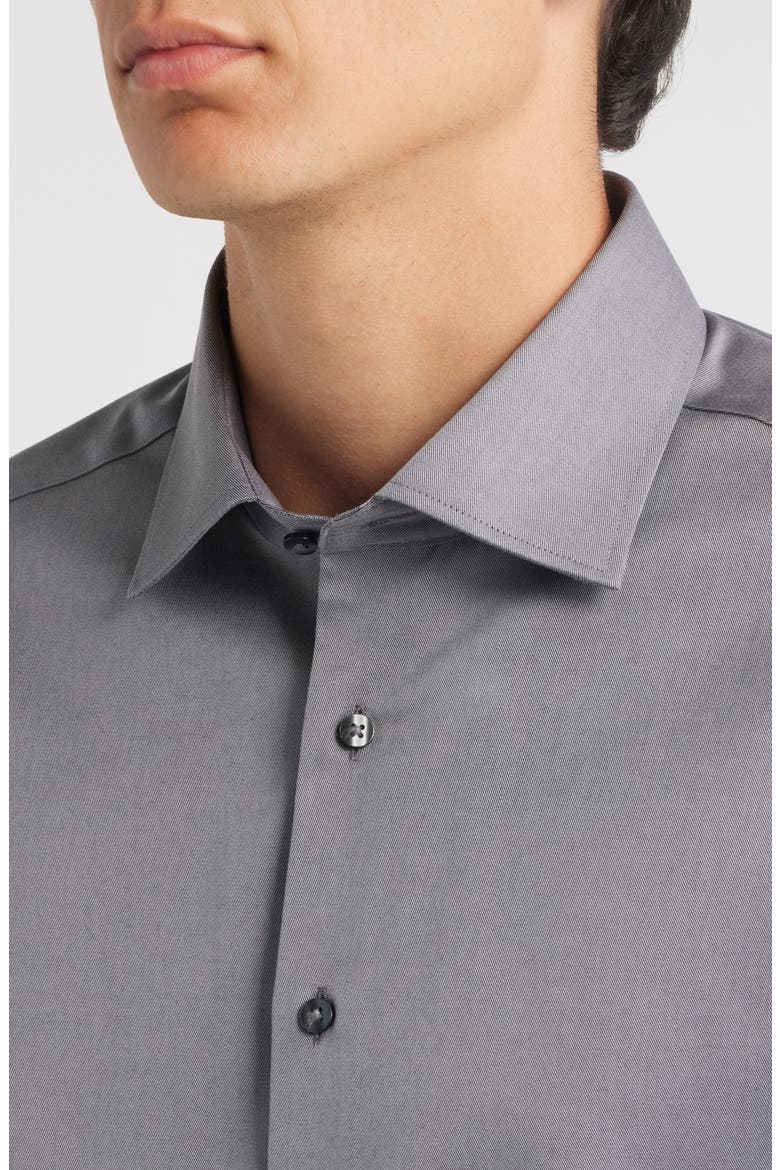 Cover Modern Fit Non-Iron Cotton Cover Shirt, Alternate, color, STEEL