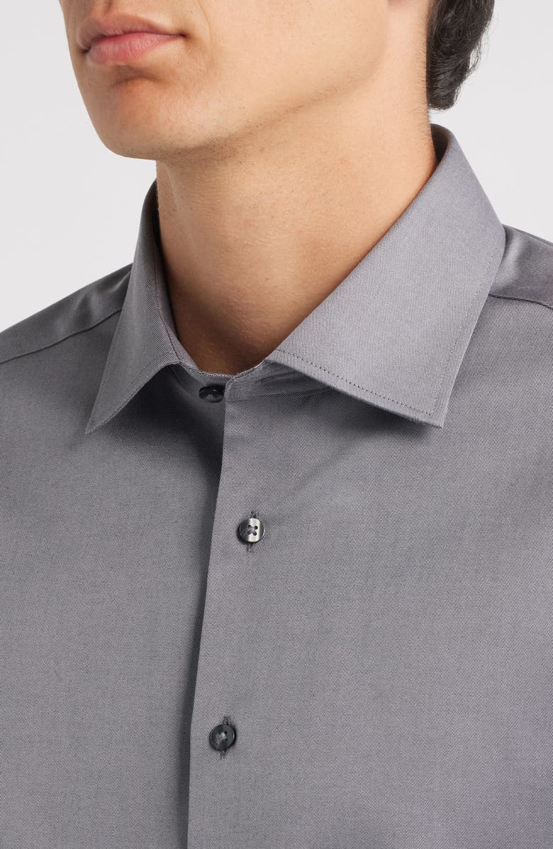 Eterna Cover Modern Fit Non-Iron Cotton Cover Shirt, Alternate, color, Steel