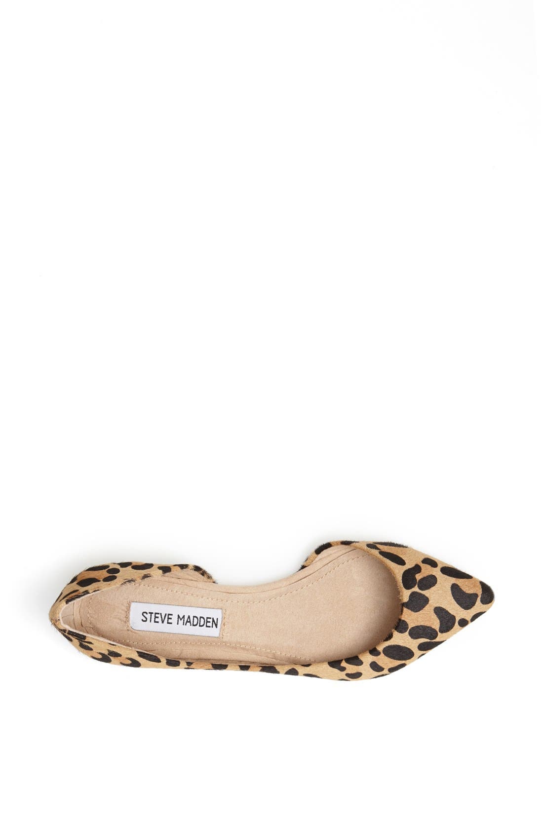 'Elusion' Leopard Print Calf Hair Half d'Orsay Flat, Alternate, color, LEOPARD