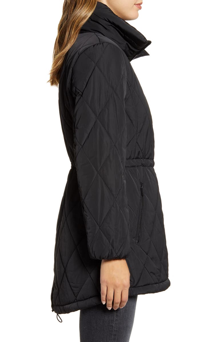 Ellen Tracy Cinch Waist Quilted Jacket, Alternate, color, 