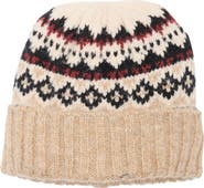 Vince Camuto Brushed Fair Isle Beanie