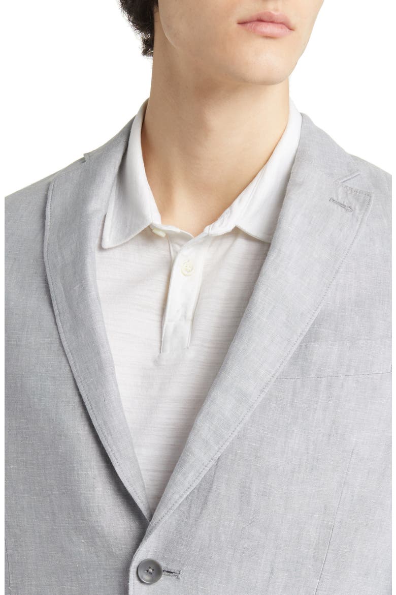 Patch Pocket Linen Sport Coat, Alternate, color, GREY SILK