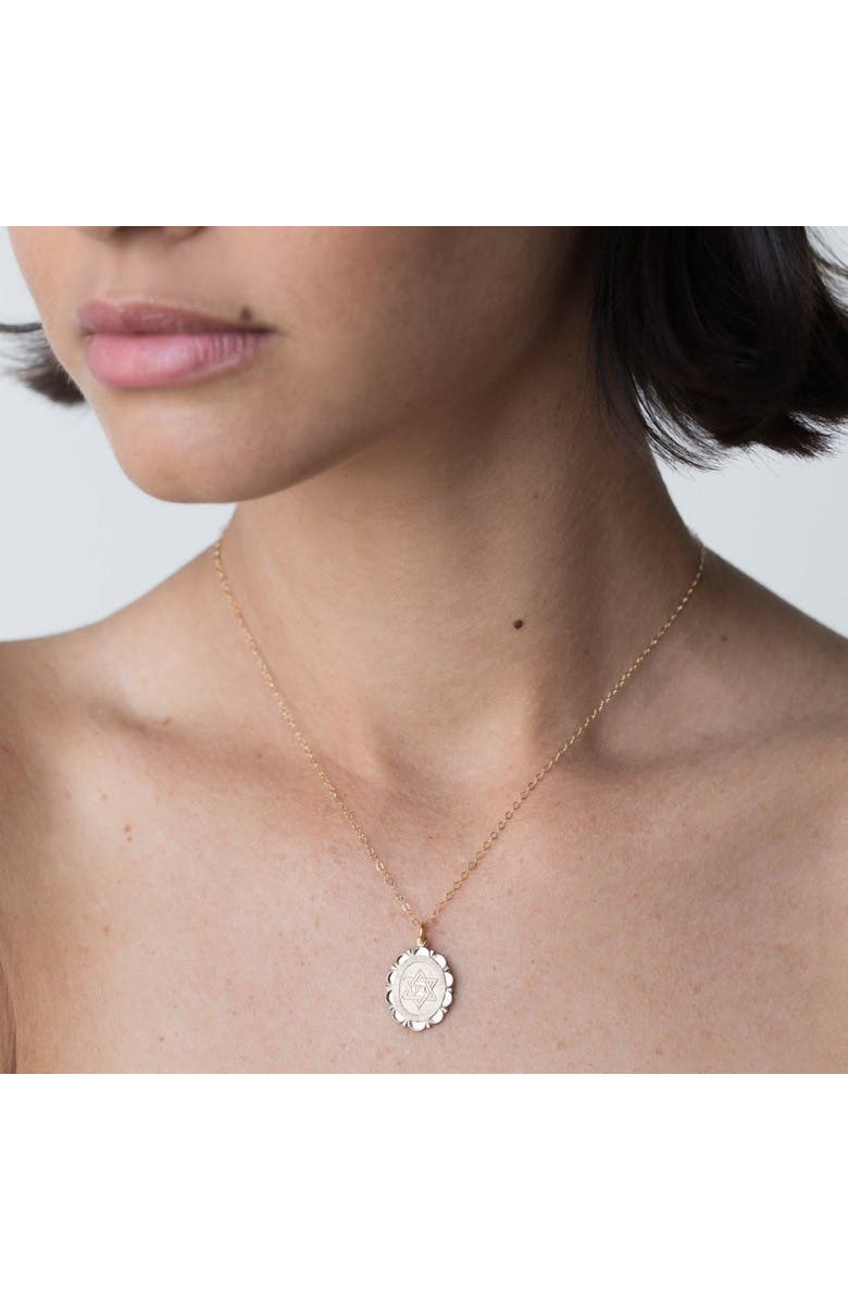 Outofoffice Star Of David Gold Charm Necklace, Alternate, color, Gold