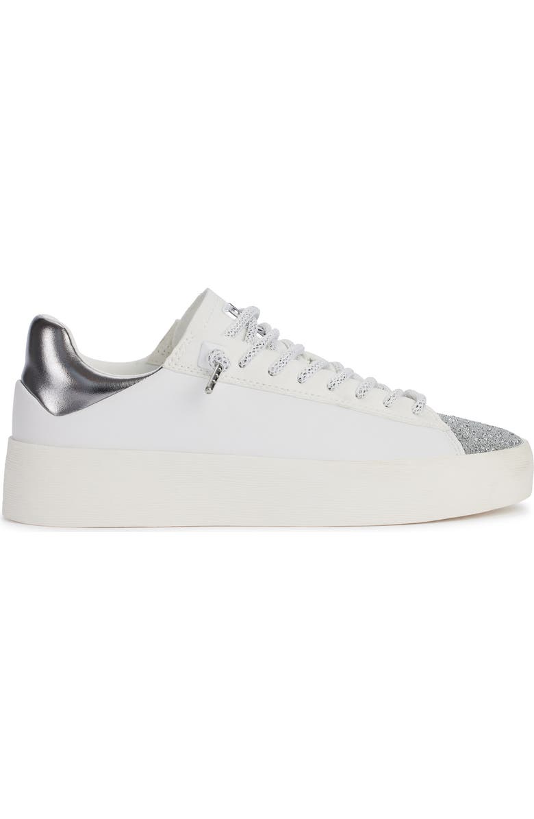 DKNY Ginali Metallic Sneaker, Alternate, color, White