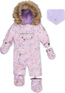 Deux par Deux Play Cat Faux Fur Hood Car Seat One Piece Snowsuit