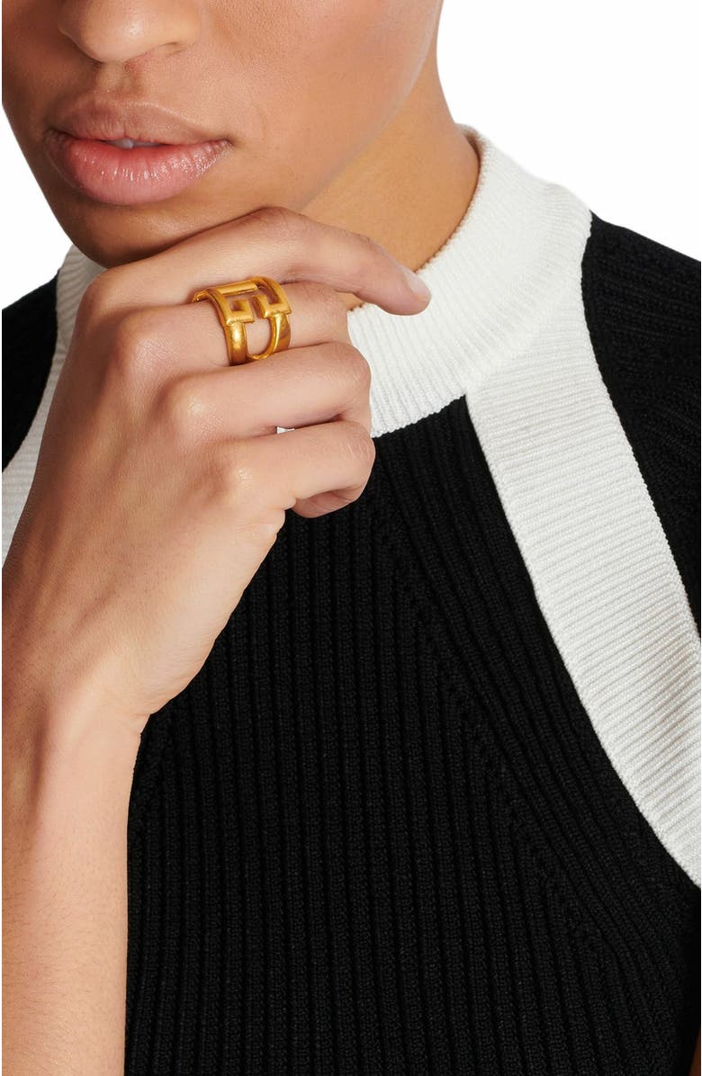 Balmain Brass Sync Pb Ring, Alternate, color, Gold