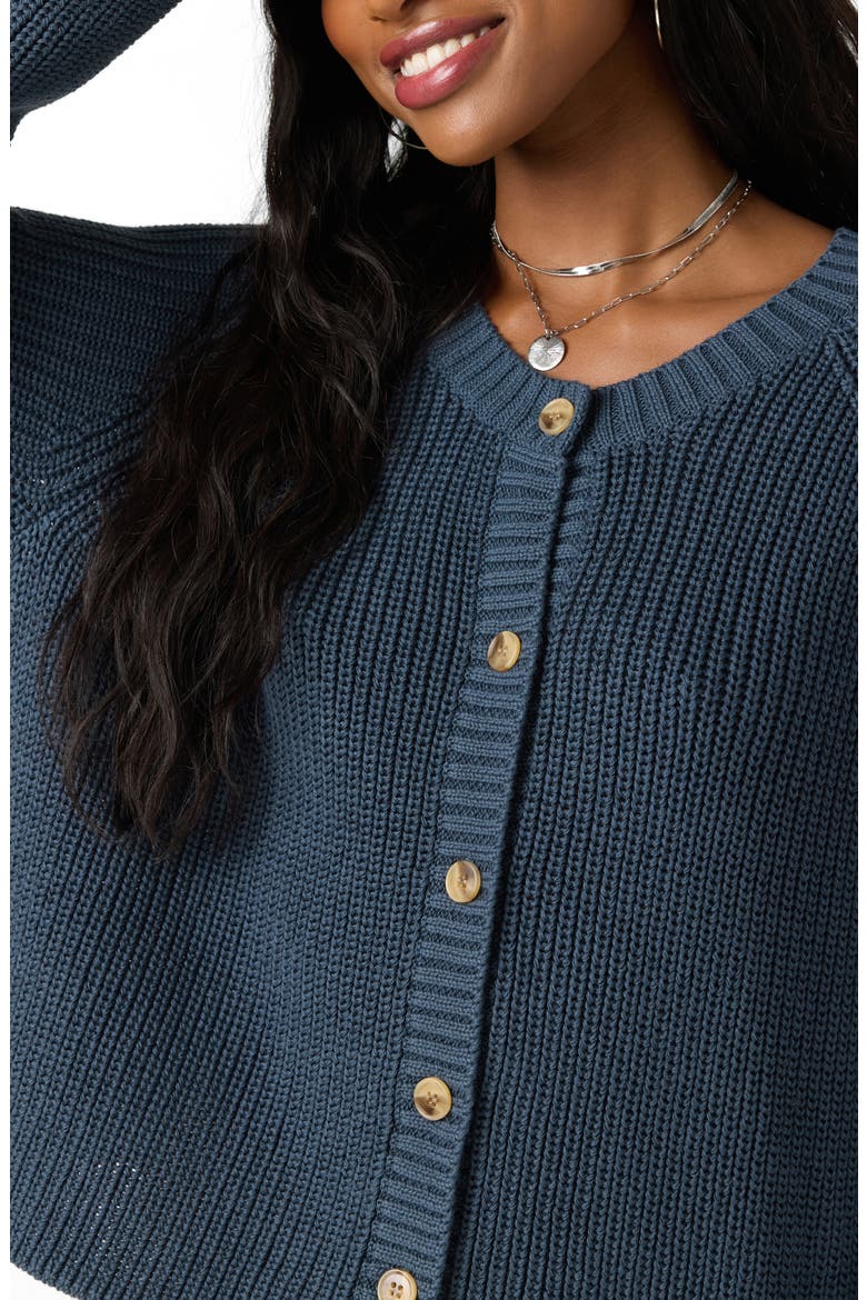 Kerris Cotton Blend Cardigan, Alternate, color, SLATE