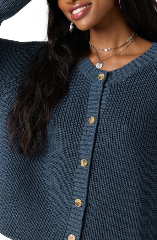 O'neill Kerris Cotton Blend Cardigan In Blue