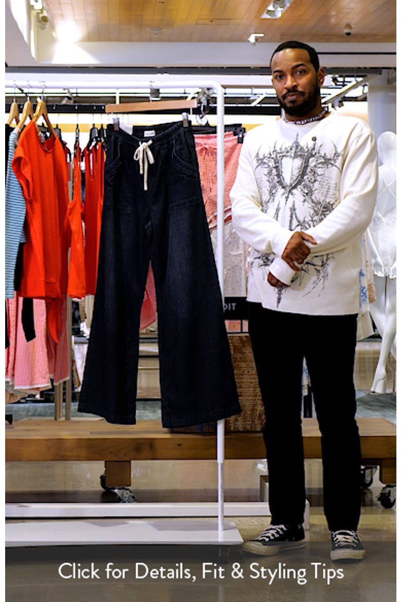 Wide Leg Drawstring Jeans video