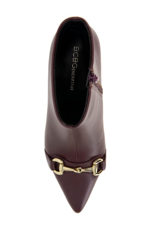 Bcbgeneration Darmena Kitten Heel Bootie In Burgundy
