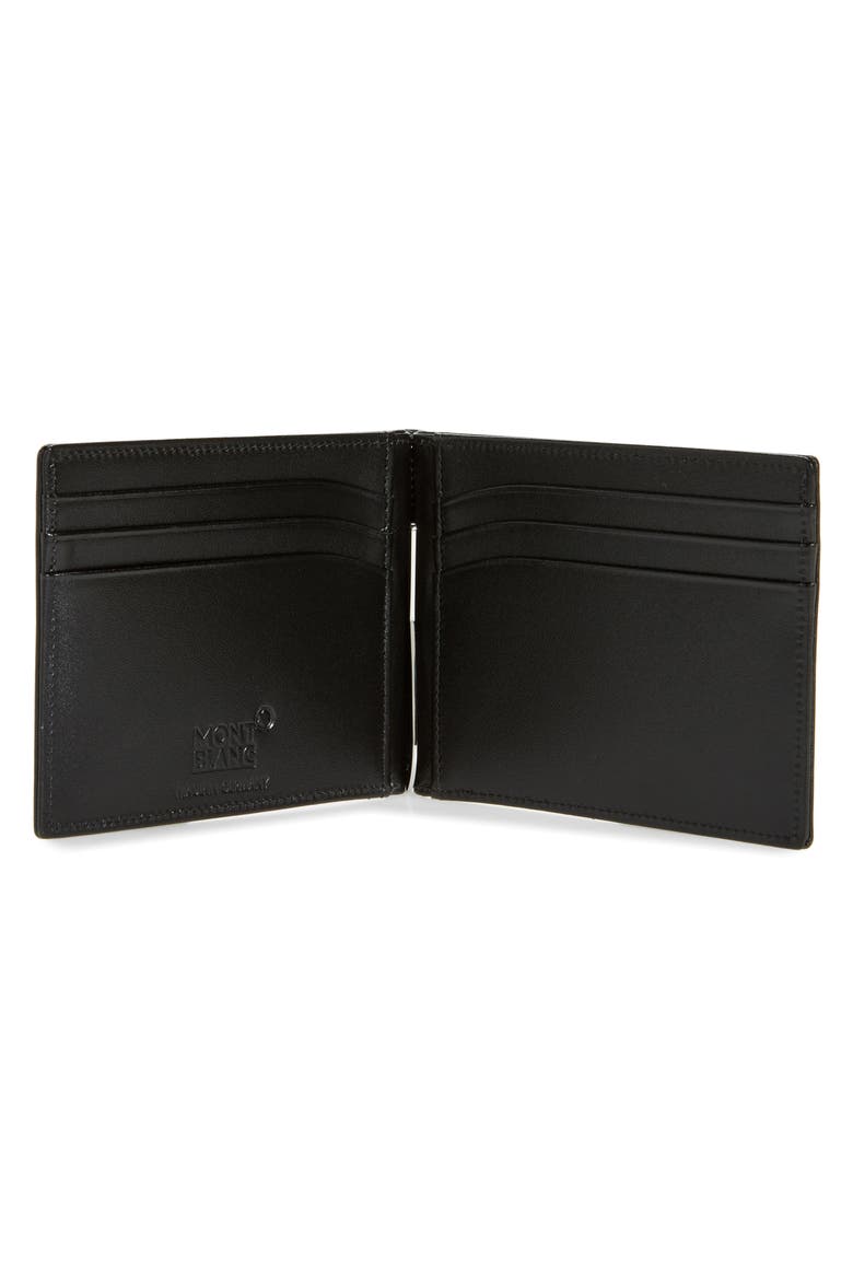 Leather Money Clip Wallet, Alternate, color, BLACK