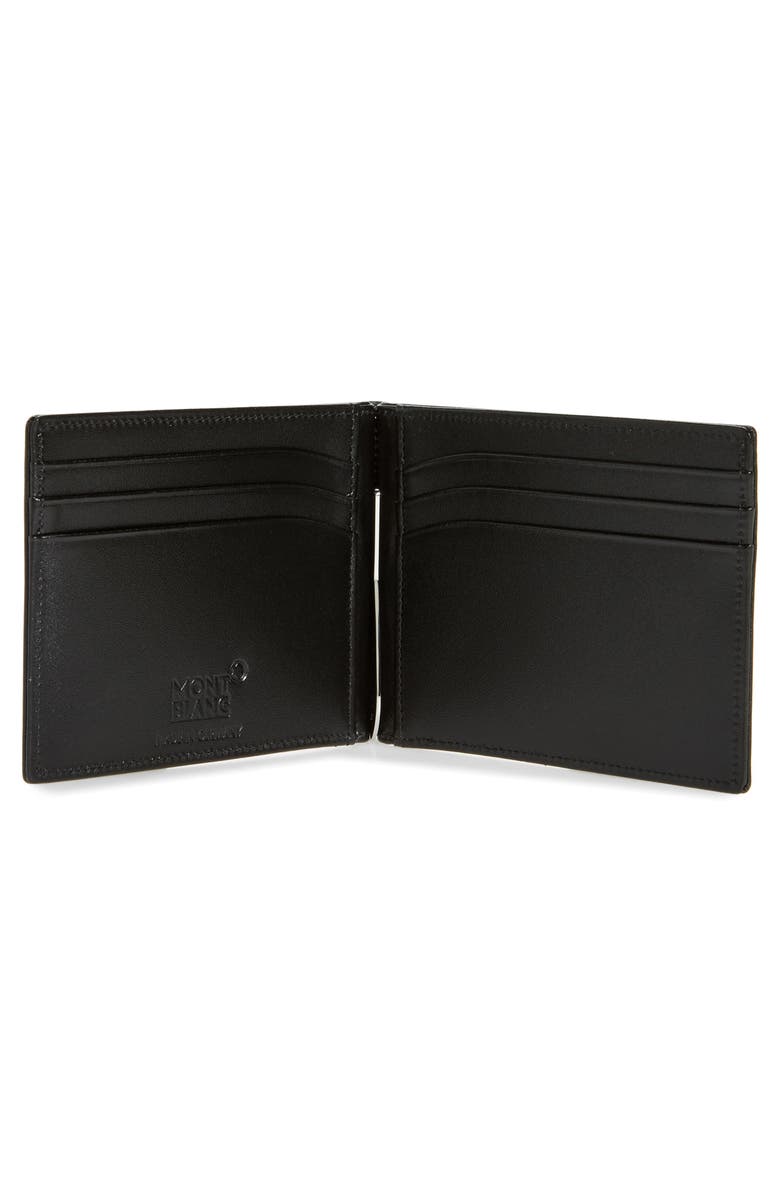 Montblanc Leather Money Clip Wallet, Alternate, color, Black